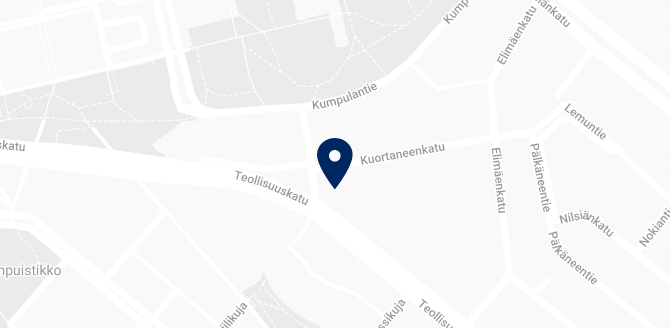 Kartta: Pluscom Helsinki, Teollisuuskatu 33